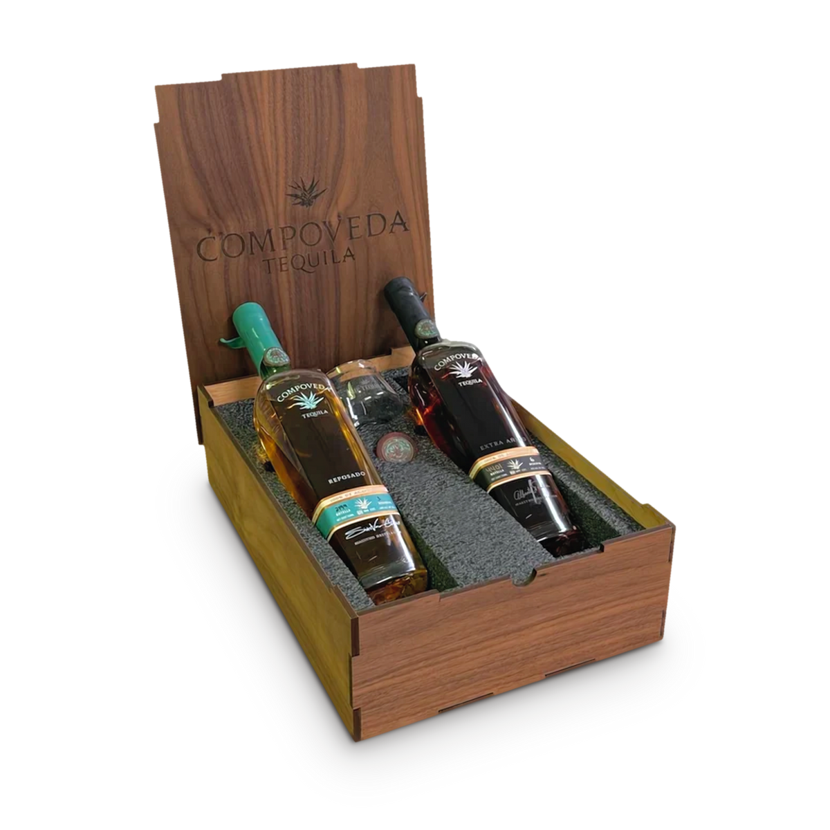 Compoveda Wood Gift Set | Reposado & Extra Anejo Tequila Collection
